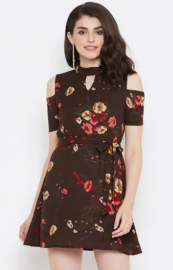 Red Floral Fit & Flare Dress (VERO MODA)